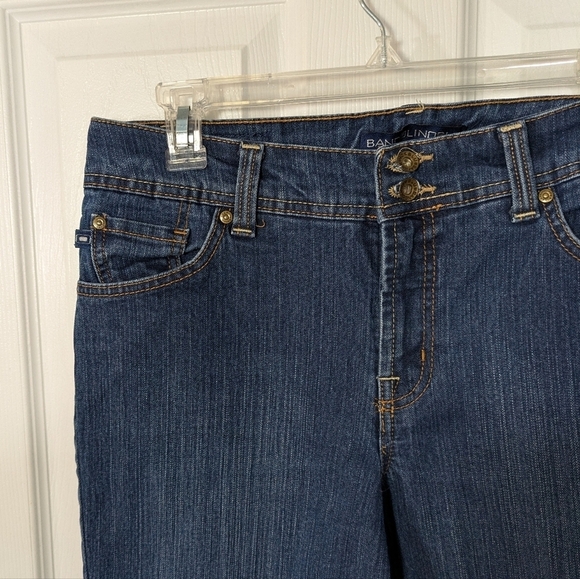 Bandolino Arianna Bootcut Dark Wash Double Button Fly Jeans Size 12 Petite - Picture 2 of 8